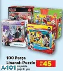 100 PARÇA LİSANSLI PUZZLE 100 PARÇA LİSANSLI PUZZLE